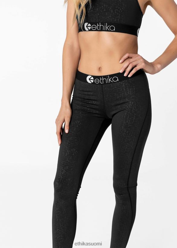 vaatetus Ethika täyspitkä tiukka kohokuvioitu ristikko suorituskyky - musta naiset Z448DV1438