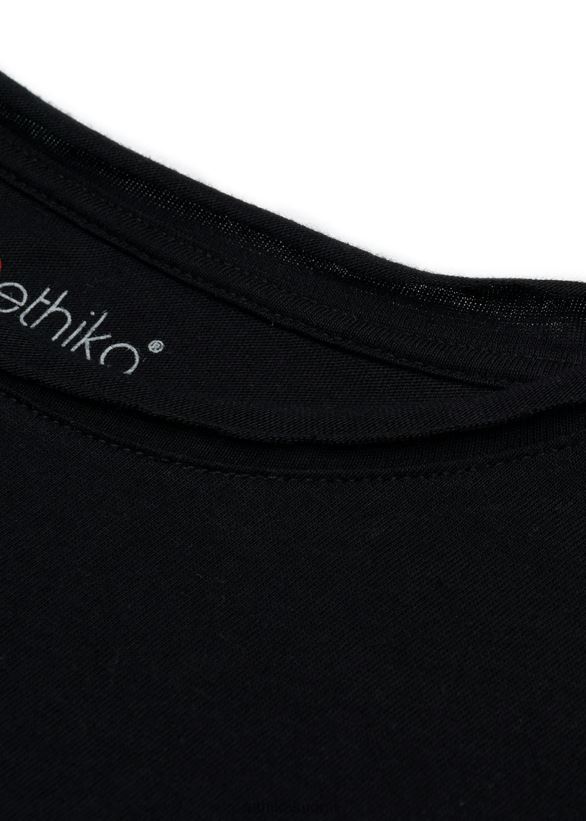 vaatetus Ethika distressed painettu t-paita distressed - imperial black naiset Z448DV1400