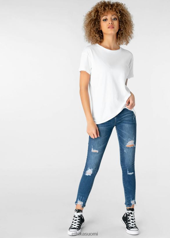 vaatetus Ethika distressed tee - valkoinen naiset Z448DV1408