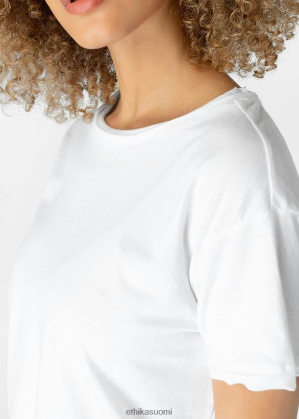 vaatetus Ethika distressed tee - valkoinen naiset Z448DV1408