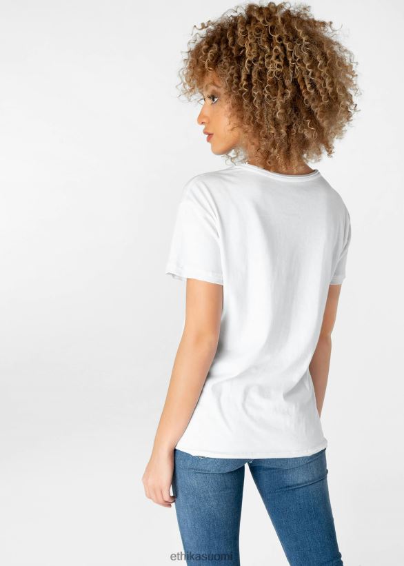 vaatetus Ethika distressed tee - valkoinen naiset Z448DV1408