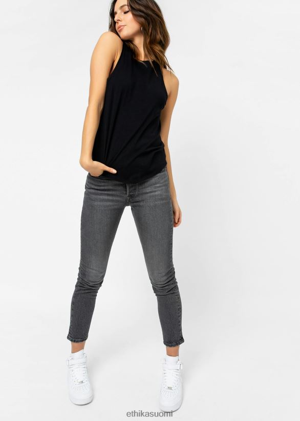 vaatetus Ethika korkea-aukkoinen toppi - musta naiset Z448DV1393