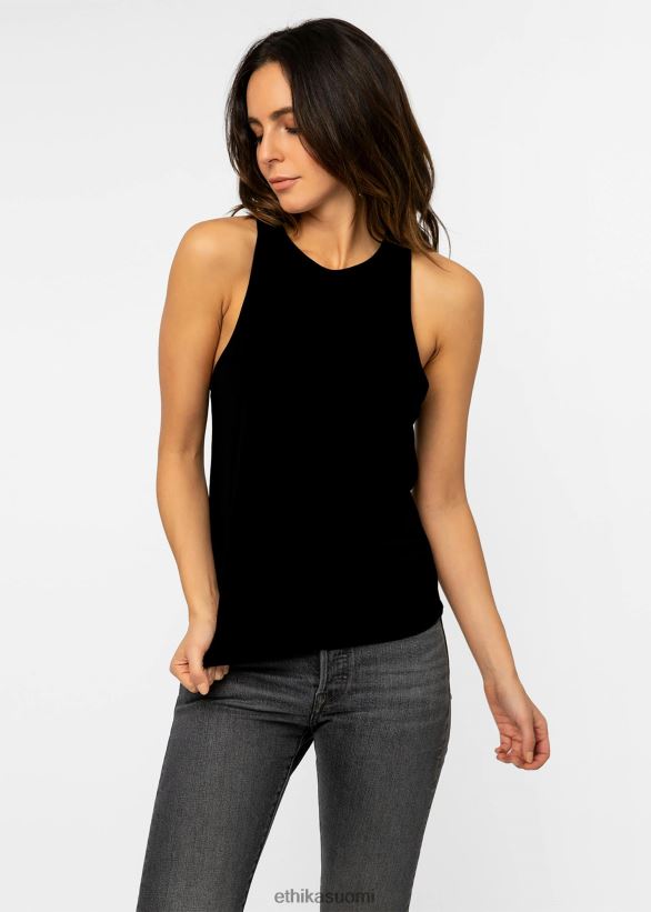 vaatetus Ethika korkea-aukkoinen toppi - musta naiset Z448DV1393