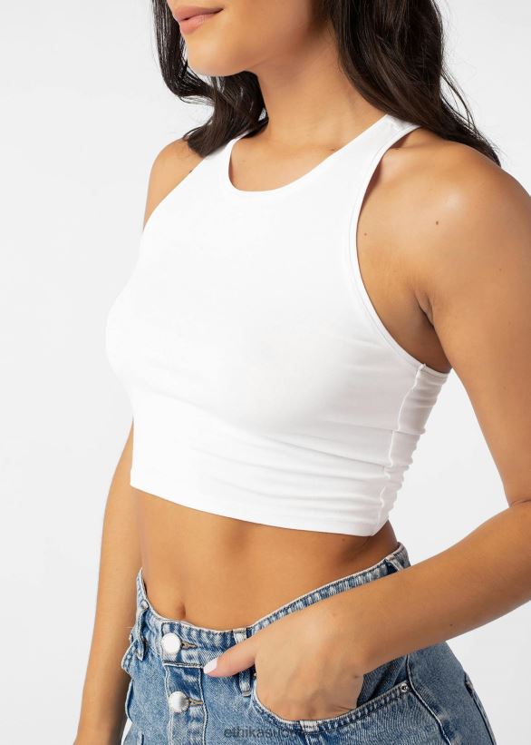 vaatetus Ethika lyhennetty toppi - valkoinen naiset Z448DV1392