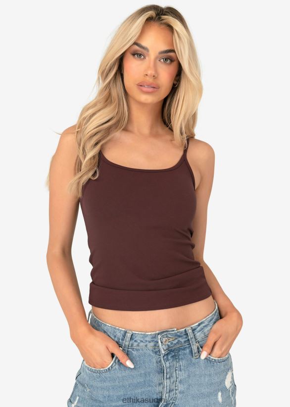 vaatetus Ethika säiliön yläosan muoto - mokka naiset Z448DV1387