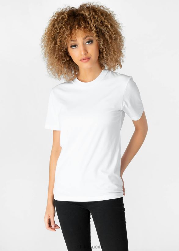 vaatetus Ethika the fitted crew modaalisovitettu t-paita - valkoinen naiset Z448DV1411