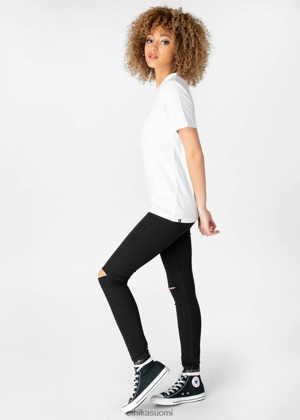 vaatetus Ethika the fitted crew modaalisovitettu t-paita - valkoinen naiset Z448DV1411