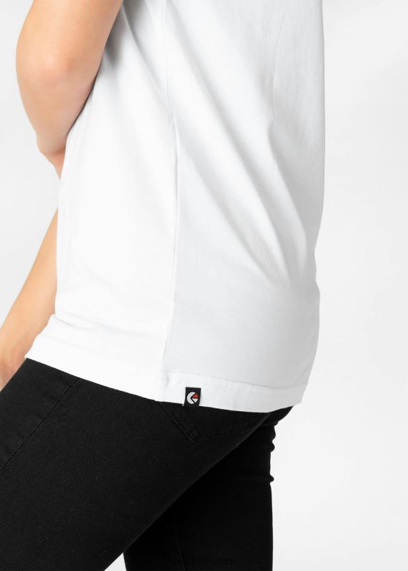 vaatetus Ethika the fitted crew modaalisovitettu t-paita - valkoinen naiset Z448DV1411