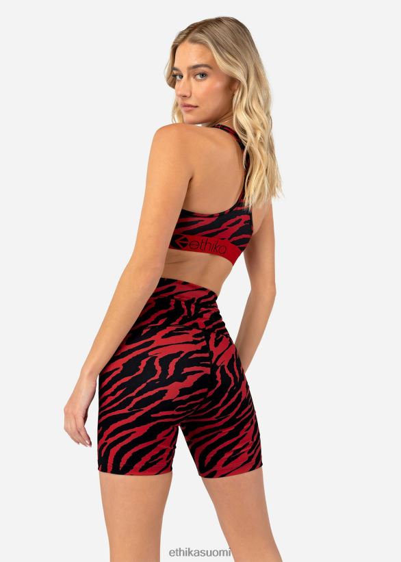 vaatetus Ethika biker lyhyt karmiininpunainen tiikeri - petite naiset Z448DV1504